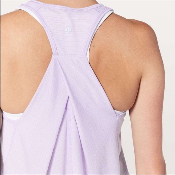 Lululemon Essential Tank Heathered Sheer Striped Violet - Picture 4 of 11